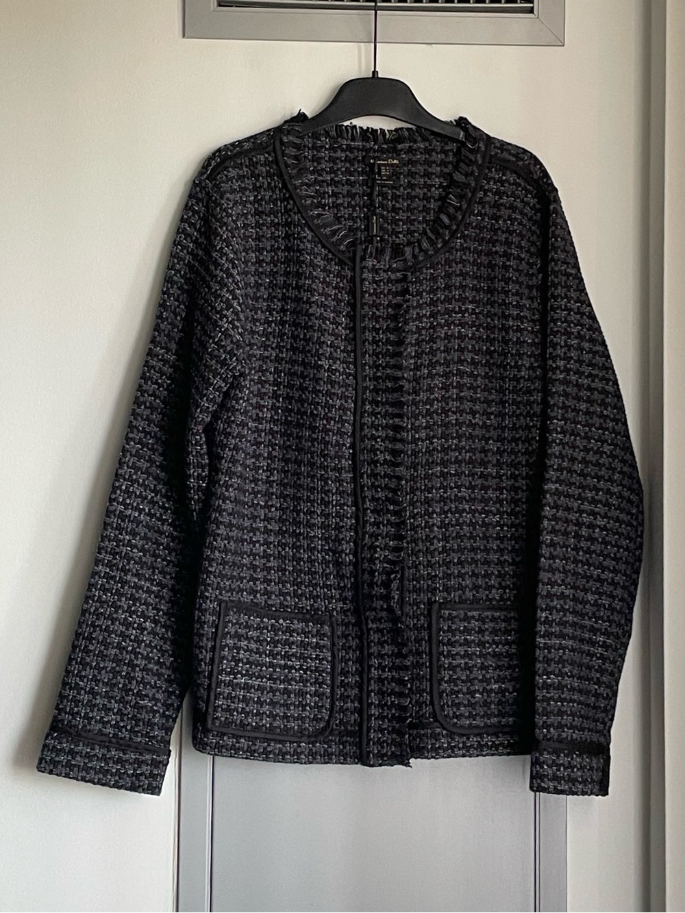 NWT MASSIMO DUTTI Black Tweed Jacket